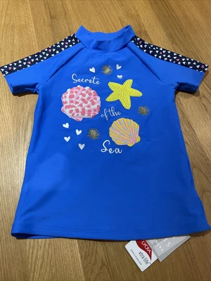 £11.99 • Buy BNWT John Lewis Girls UV Sun Protection Swim Top Age 7 Sea Shell - No Bottoms