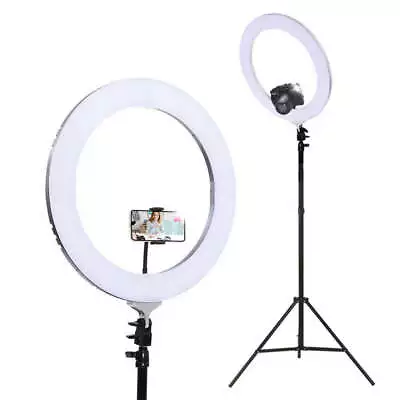 Embellir Ring Light 19  LED 6500K 5800LM Dimmable Diva With Stand Silver • $122.99