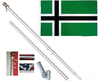 Vinland 3 X 5 FT Flag + 6 Ft Silver Spinning Tangle Free Pole + Bracket • $34.88