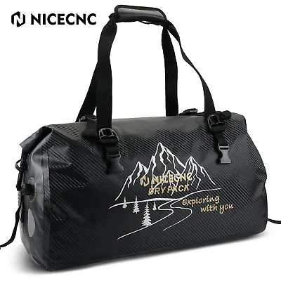 Motorcycle Waterproof Reflective Tail Dry Duffel Bag Saddle Shoulder Luggage 66L • $49.99