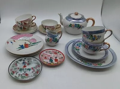 Vintage Japanese Tea Set Teapot Cups Plates • £12.50