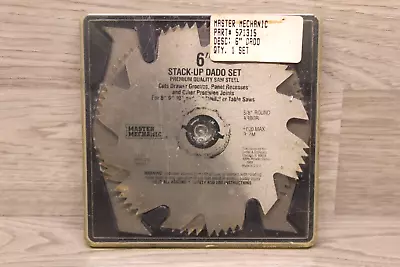 Vintage Master Mechanic 6  Stack Dado Table Radial Saw Blade Set USA No. 571315 • $22.50