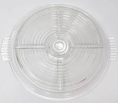 Anchor Hocking: MANHATTAN CLEAR PATTERN - 5 PART DIVIDED RELISH TRAY 1938-43 Guc • $26