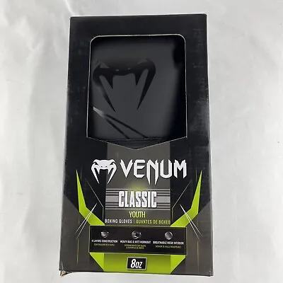 Venum Classic Youth Boxing Gloves 8 Oz BLACK • $34.95