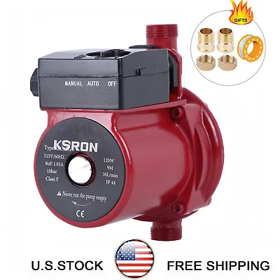 $56.79 • Buy NPT 3/4'' Automatic Booster Pump 110V Household Hot Water Circulation Pump 