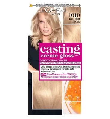 £10.49 • Buy L'Oreal Paris Casting Creme Gloss Semi-Permanent Hair Dye 1010 Iced Light Blonde