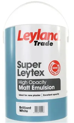 Leyland Trade Super Leytex Matt - Brilliant White - 5L • £31.22