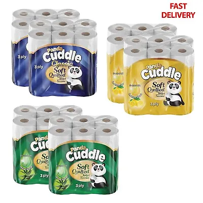 Quilted Luxury 3ply Toilet Tissue Rolls Lemon Aloe Classic |Pack Of 9 18 45 90 • £9.99