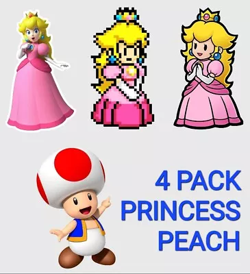 Princess Peach Sticker-super Mario Bros Merch - Super Mario Vinyl Sticker • $3.99