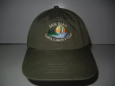 SAN JUAN GOLF & COUNTRY CLUB Brown Cotton SEATTLE SAILING HAT Baseball Beach Cap • $16.74