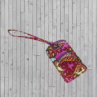 Vera Bradley Luggage Tag Resort Medallion Purple Pink Paisley Cotton Retired • $7.99