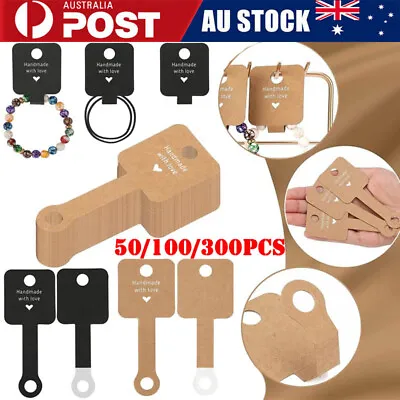 50x  DIY Jewellery PVC Plastic Necklace Bracelet Display Holder Hanger Card Tag • $11.58