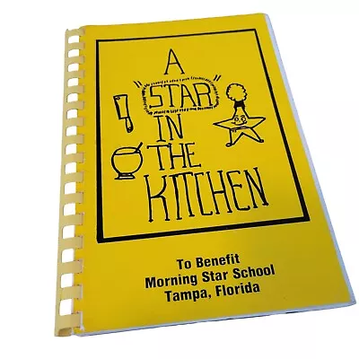 Vtg 80's Star In The Kitchen Cookbook Morning Star Special Needs School Tampa FL • $9