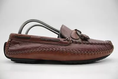 H.S. Trask Bozeman Montana Men's 9 M Brown Leather Casual Loafer Slip On  Shoes • $39.95