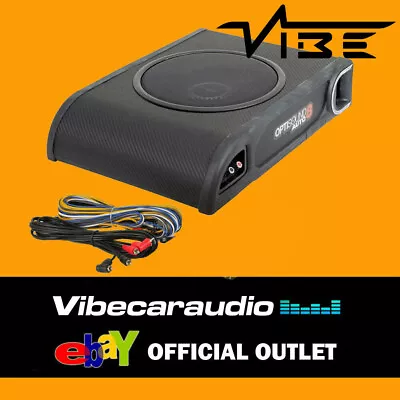 Vibe Optisound 8 8  Active Underseat Subwoofer Amplified Bass Box Inc Wiring Kit • $269.11