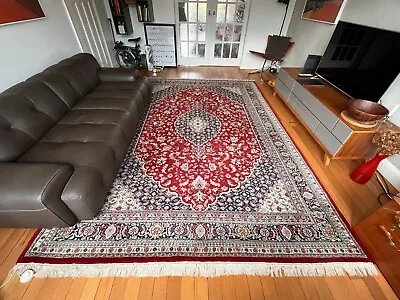 Hand Made Oriental Wool Rug 350x245 Carpet From Liberty London RRP £3500 • £950