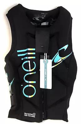 O'neill Womens Black Slasher Comp Wakeboard Vest Reversible Design Size 4 • $81