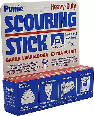 Scouring Stick Heavy Duty HDW By U.S. Pumice Remove Toilet Stains Hard Water • $7.64