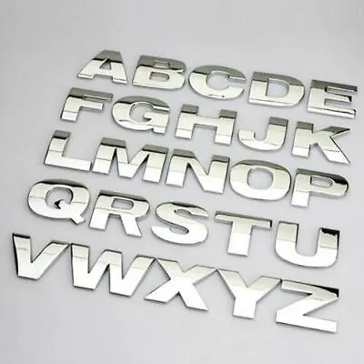 £0.99 • Buy Chrome 3D Self-Adhesive Letter Number Car Badge Emblem Sticker Home Car UK FAST
