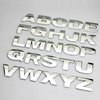 £0.99 • Buy Chrome 3D Self-Adhesive Letter Number Car Badge Emblem Sticker Home Car UK FAST