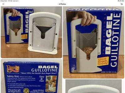 $15 • Buy Guillotine Style Bagel Slicer, Donut Slicer, Donut Cutter Free Shipping!
