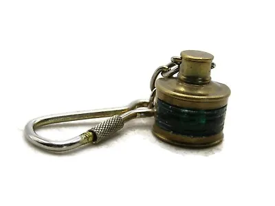 Vintage Green Lantern Keychain & Charm Gold Tone • $17.99
