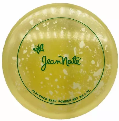 Empty Vintage Jean Nate Perfumed Bath  Powder 4 Oz Yellow Plastic Box 4.24” • $14.88