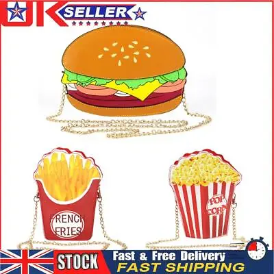 £7.59 • Buy Woman Hamburger Cupcake PU Chain Bag Popcorn Fries Crossbody Messenger Bags