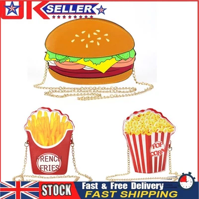 £7.59 • Buy Woman Hamburger Cupcake PU Chain Bag Popcorn Fries Crossbody Messenger Bags
