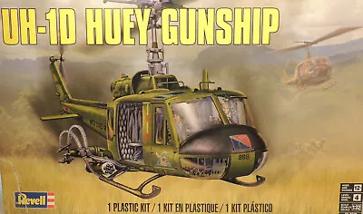 $19.99 • Buy Vietnam Era Uh-1d Huey Gunship Helicopter Revell 1:32 Scale Plastic Model Kit