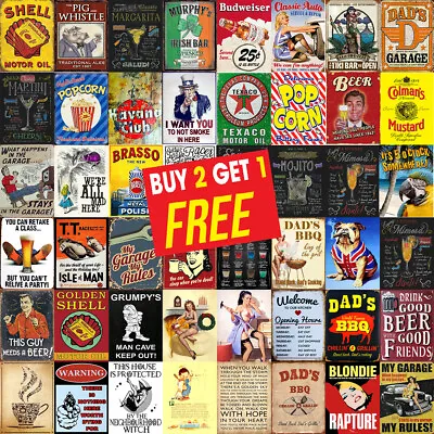 £5.27 • Buy Metal Tin Sign Plaque Pub Bar Vintage Retro Wall Decor Poster Home Club.