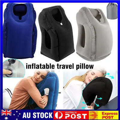 $26.59 • Buy Inflatable Air Cushion Travel Pillow For Airplane Office Nap Rest Neck Head Chin