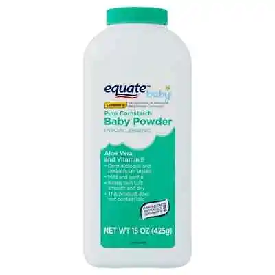 Equate Pure Cornstarch Baby Powder Hypoallergenic  15 Oz. • $8.99
