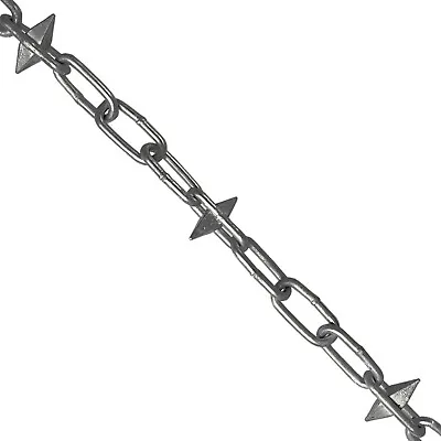 Galvanised Steel Spiked Chain 6mm X 5m Garden Fence Patio Decking Drive Car • £25.49