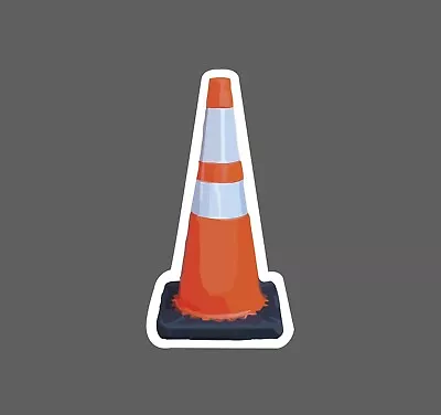 Traffic Cone Sticker Construction Waterproof -Buy Any 4 For $1.75 EACH Storewide • $2.95
