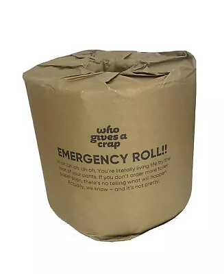 1 X Novelty Toilet Paper Emergency Roll 3 Ply 370 Sheets Who Gives A Crap Bamboo • $16