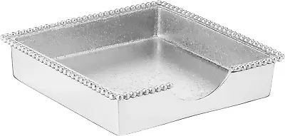 Mariposa Beaded Luncheon Napkin Holder Silver • $77.11