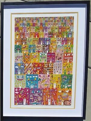 James Rizzi Lost In A Concrete Jungle Hand Signed 3-D 1990 FRAMED Pop Art • $2890