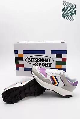 RRP€360 MISSONI SPORT Running Sneakers US7 UK6.5 EU40 Zig Zag Low Top • $124.50