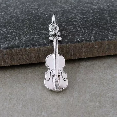 Silver Violin Charm - Cello Charm - Viola Charm - Orchestra Charm - Music Charm • $9.95