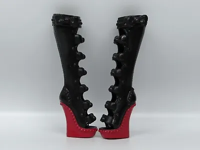 Monster High Replacement Meowlody Werecat Twin Red Black Bow Boots Shoes • $11.99