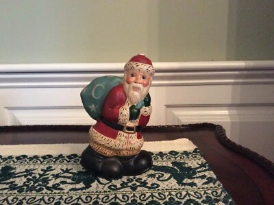 $120 • Buy 1994-941 Vaillancourt Chalkware Fr Christmas With Big Feet (Rocker) 6.5 Inches