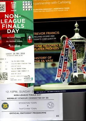 £3.99 • Buy Fa Vase Final + Fa Trophy Final 2018  + Ticket Stub Free Post Uk