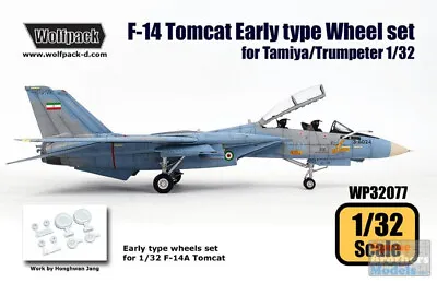 WPD32077 1:32 Wolfpack F-14 Tomcat Early Type Wheel Set (TAM/TRP Kit) • $21.49