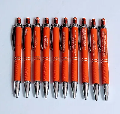 10ct Lot Misprint Metal Retractable Soft Cross-Grip Stylus Pens:TANGERINE/ORANGE • $14.99