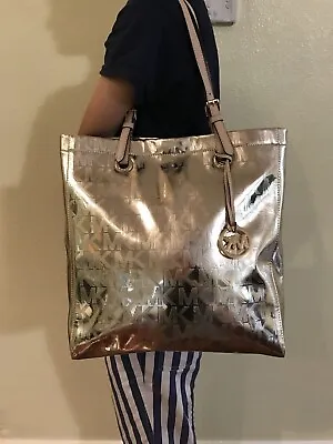 New Michael Kors Jet Set Tote Pale Gold Handbag • $119