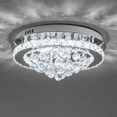 Modern LED Crystal Ceiling Lights Chandelier Lamp Kitchen Bedroom Living Room • £49.99