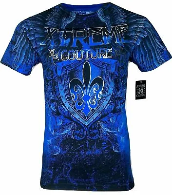 Xtreme Couture Affliction Men's T-Shirt COBU SMITHSONIAN Blue Tattoo Biker S-5XL • $26.95