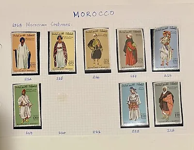 1966 Morocco Costumes Traditional Patterns Stamps  Sjxx-325 • $5.55