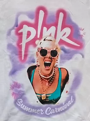 P!NK Summer Carnival 2023 OFFICIAL European Tour T-Shirt DOUBLESIDED ⭐RRP £40⭐ • £15.99